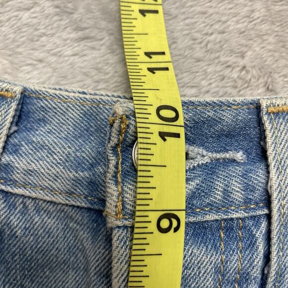 Levis 501 Cutoff Jean Shorts Womens 25 Blue Stonewash Buttonfly Distressed 2" - Picture 9 of 10